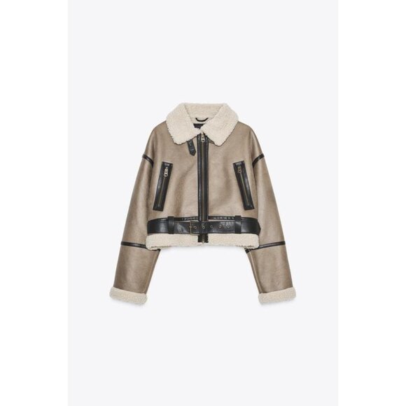ZARA SHORT DOUBLE-FACED JACKET - Picture 8 of 10